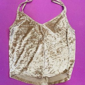 Gold velvet tank!